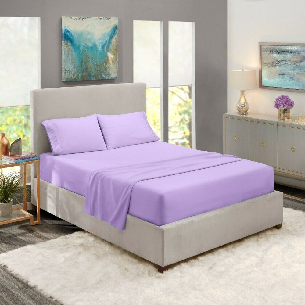Lavender Egyptian Comfort Bed Sheets 4 Piece! Sale
